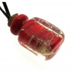 Lachrymatory Style Red Glass Bottle Pendant